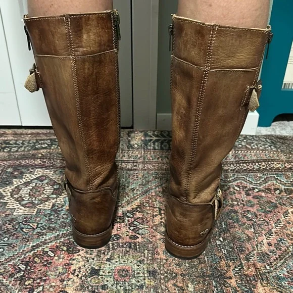Bed Stu Brown Leather Cobbler Boots with Zipper - Picture 5 of 11